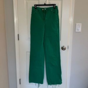 Zara Green Wide-Leg Jean